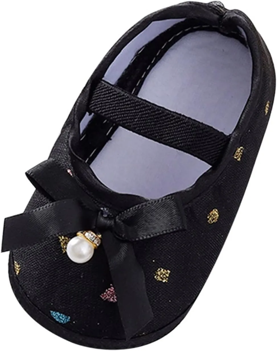 Baby Walking Shoes, Infant Baby Boys Girls Soft Sole Shoes Hanging Pearl Cute Bow Princess Shoes 0-9 Months