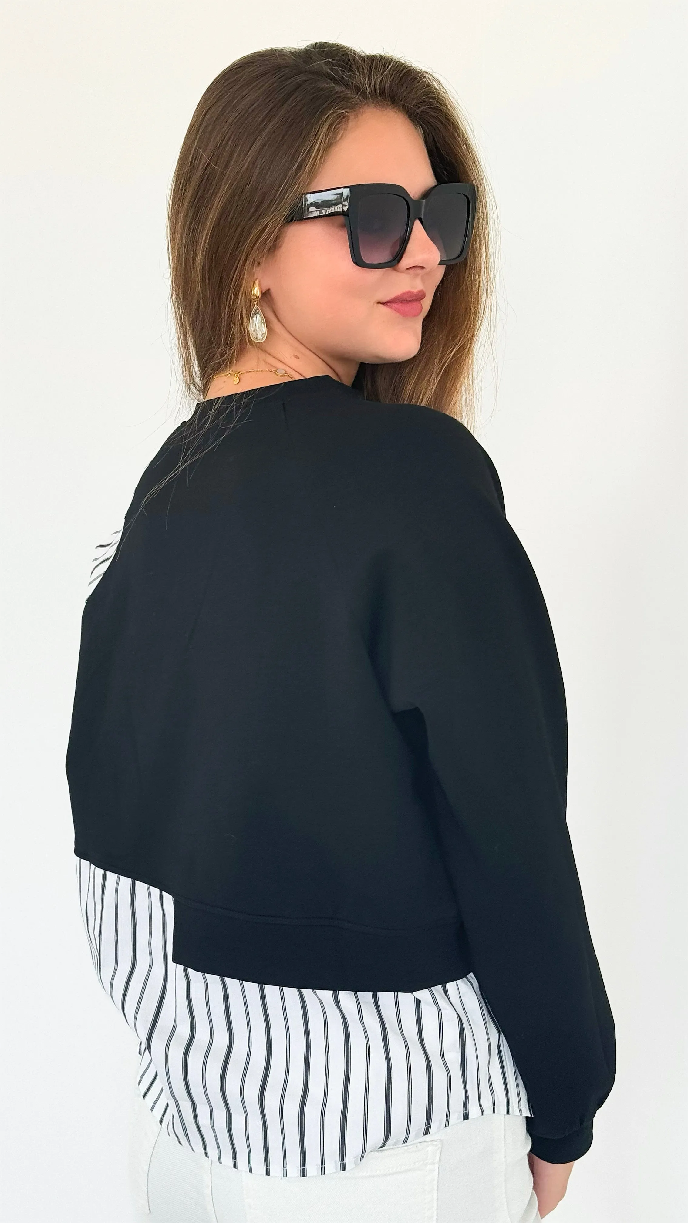 Contrast Harmony Patchwork Top
