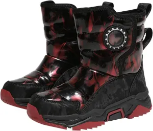 Fashion Winter Mid Calf Boots for Kids Platform Water-Proof Outdoor Warm Cozy Anti-Slip Winter Girly Boots for Girls