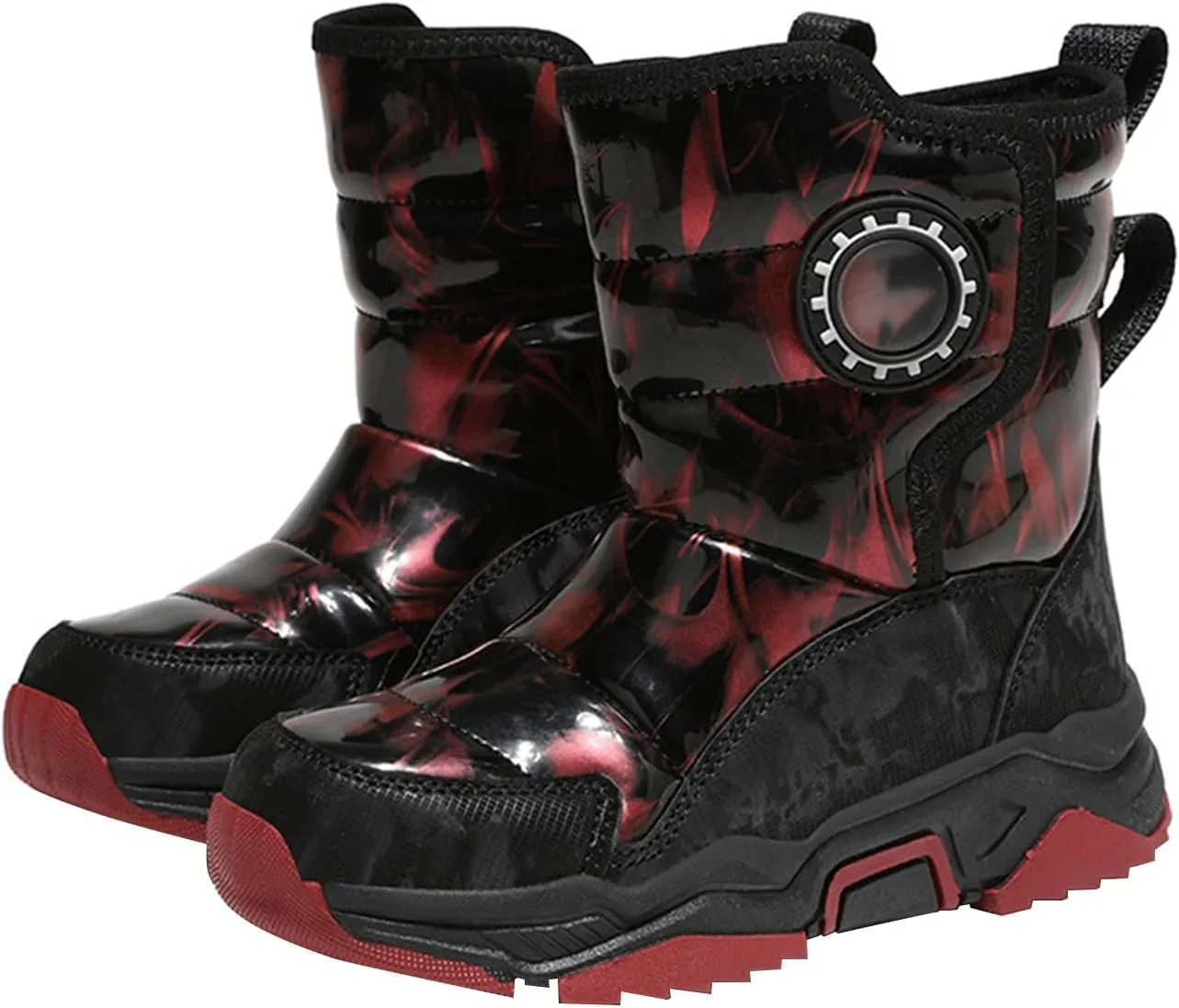 Fashion Winter Mid Calf Boots for Kids Platform Water-Proof Outdoor Warm Cozy Anti-Slip Winter Girly Boots for Girls