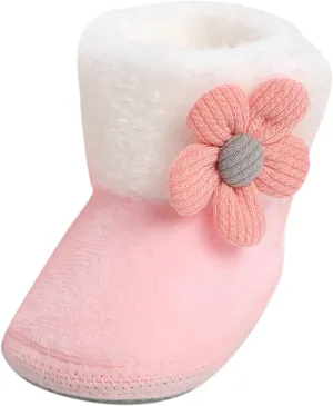Fleece Fuzzy Booties For Kids Girls Baby Toddler Boys Plush Furry Warm Slip On Short Boots Winter Outdoor Indoor Shoes