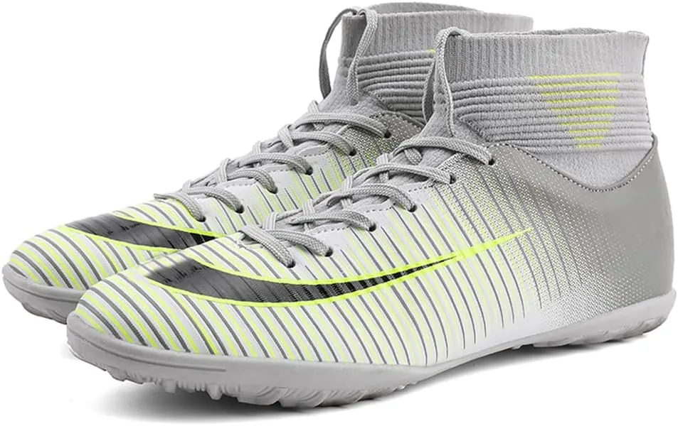 Lightweight Big Boy's Soccer Boots Indoor Youth Football Shoes Firm Ground Mens Soccer Athletic Shoes for Outdoor/Indoor/Game/Training