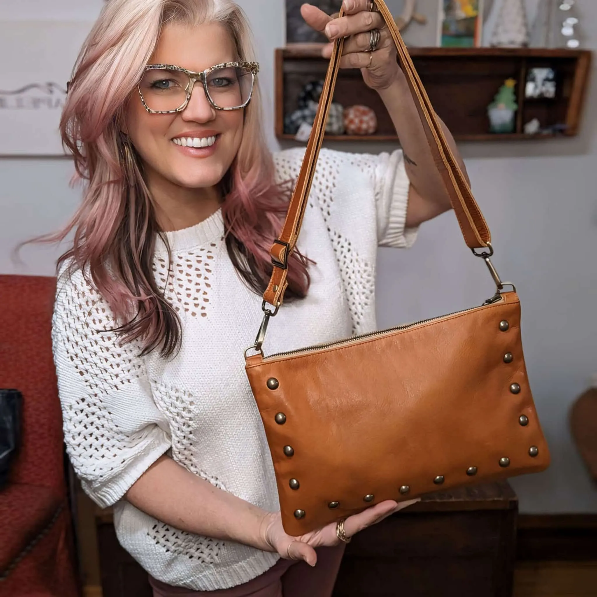 Nikki Clutch Crossbody - Whiskey