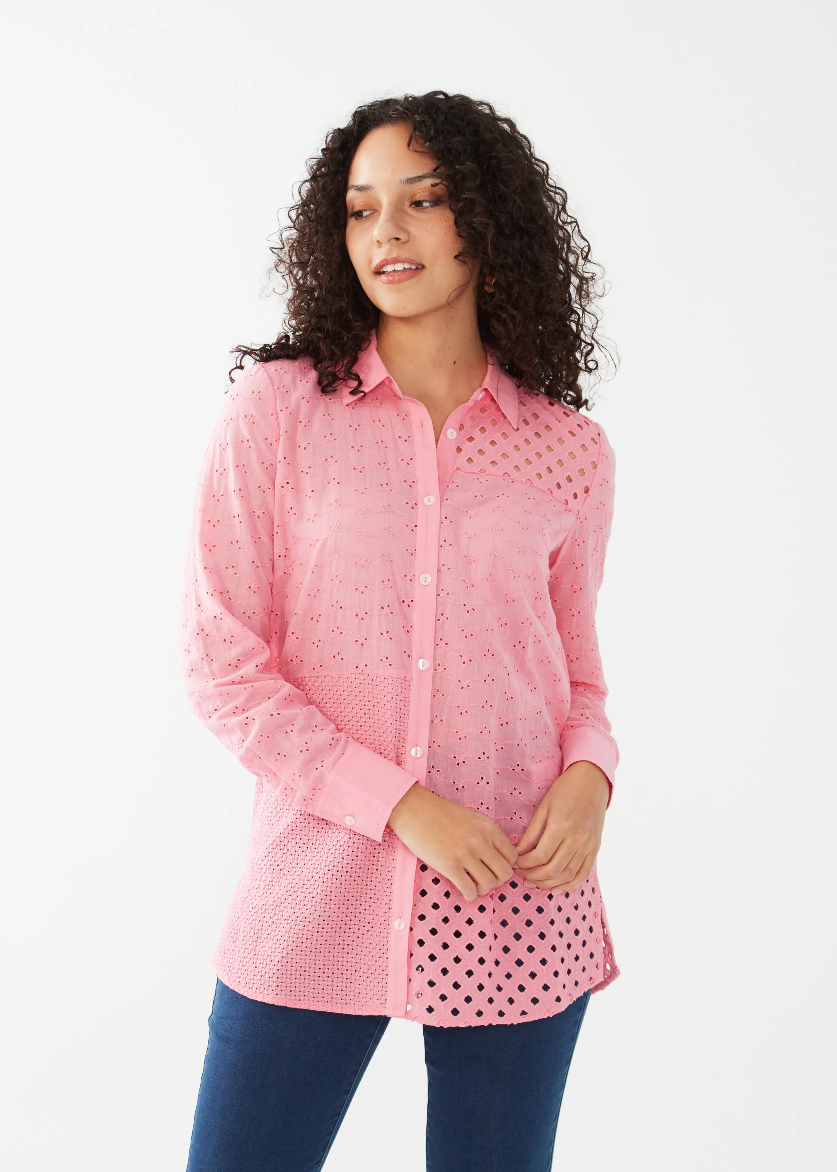 Patchwork Eyelet Tunic