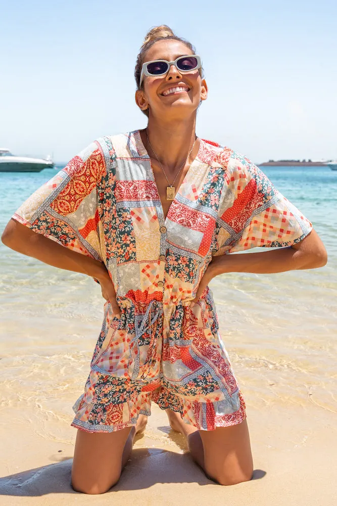 Patchwork Hearts Playsuit