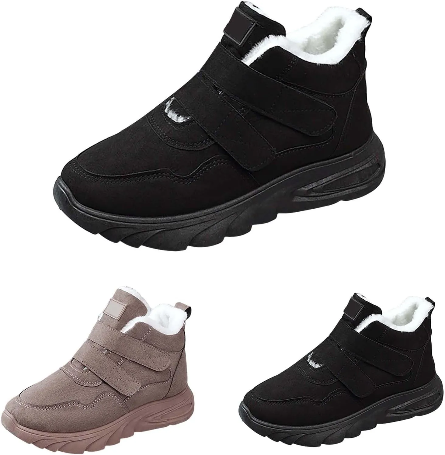 Winter Boots for Women Snow Shoes for Women Plush Ankle Boots Waterproof Plush Lined Boots Lightweight Ladies Shoes