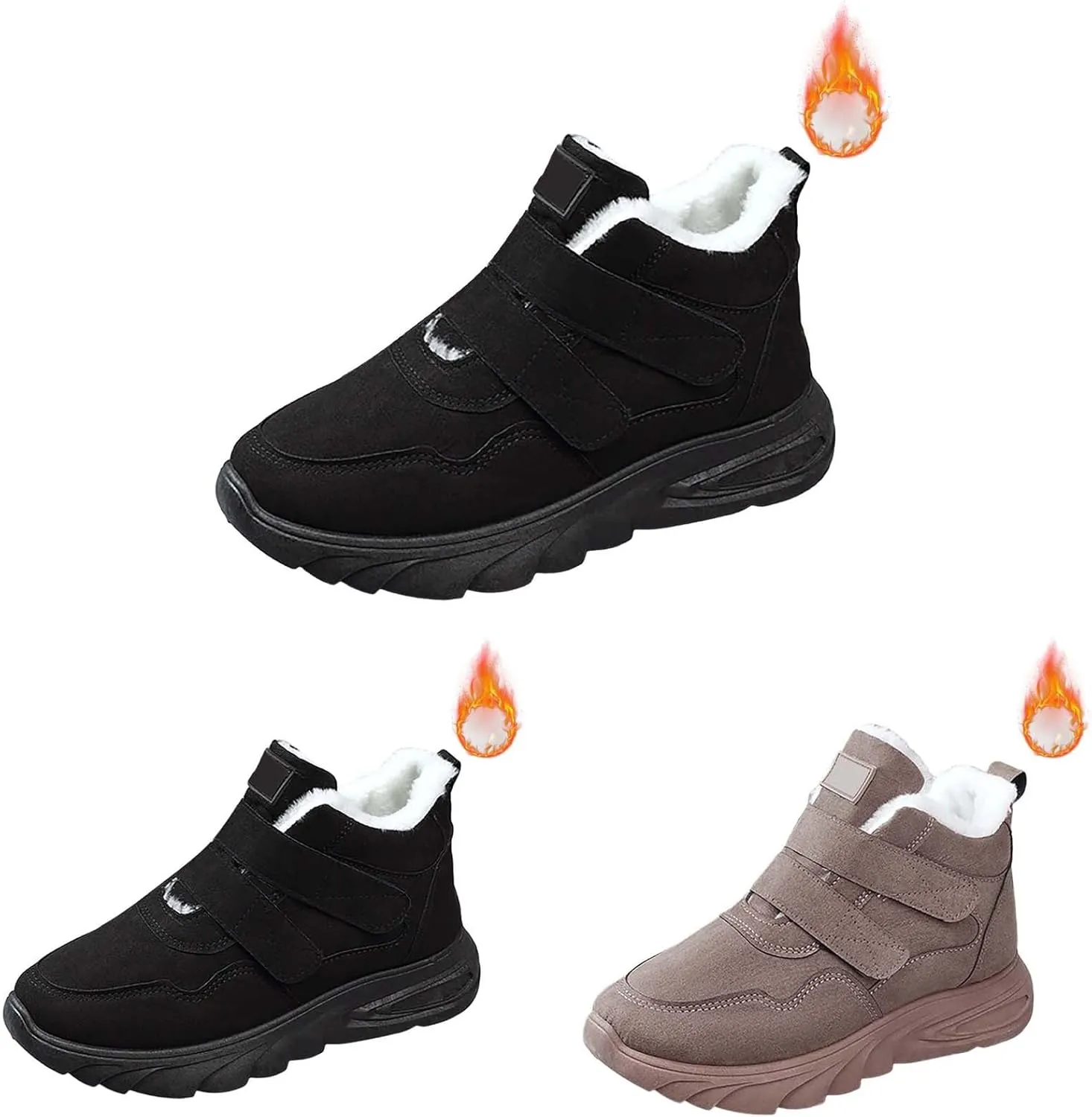 Winter Boots for Women Snow Shoes for Women Plush Ankle Boots Waterproof Plush Lined Boots Lightweight Ladies Shoes