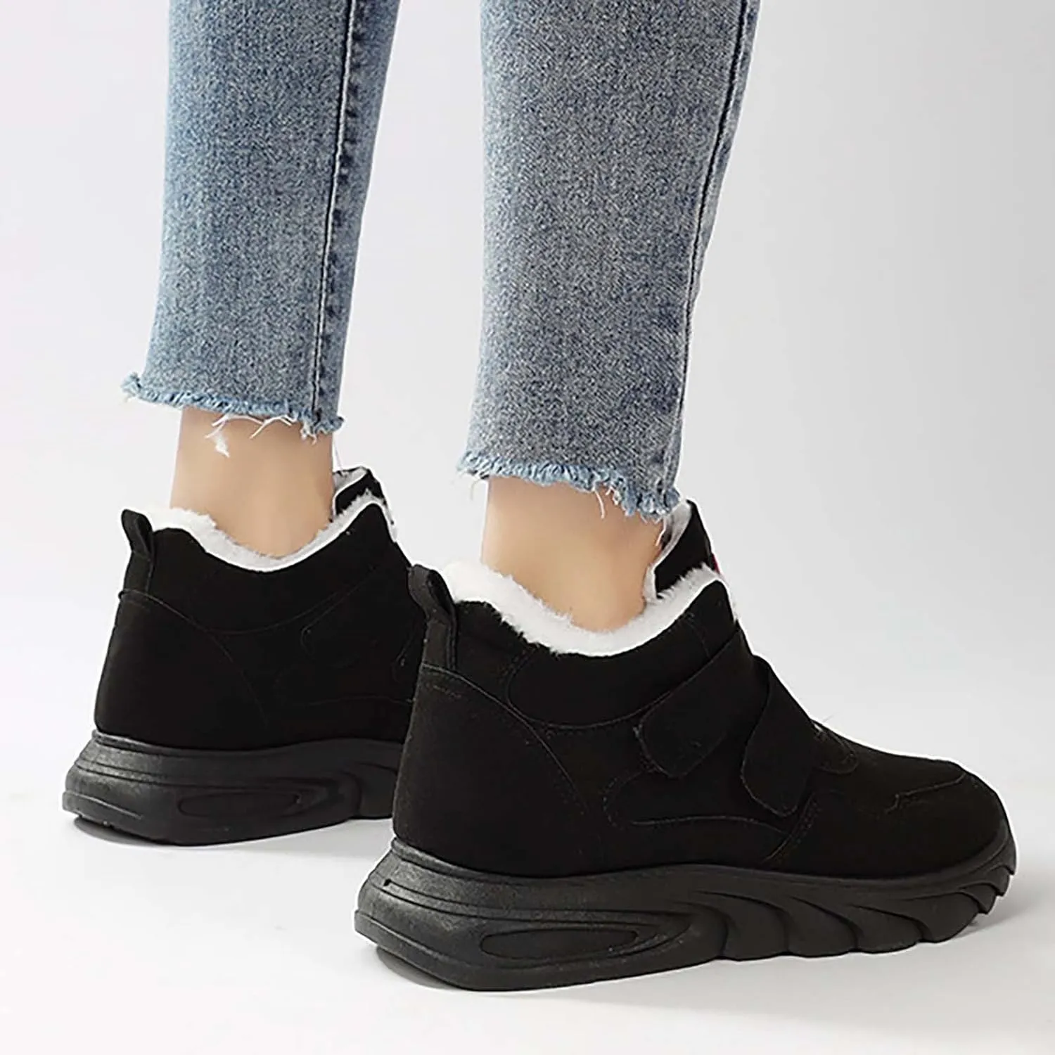 Winter Boots for Women Snow Shoes for Women Plush Ankle Boots Waterproof Plush Lined Boots Lightweight Ladies Shoes