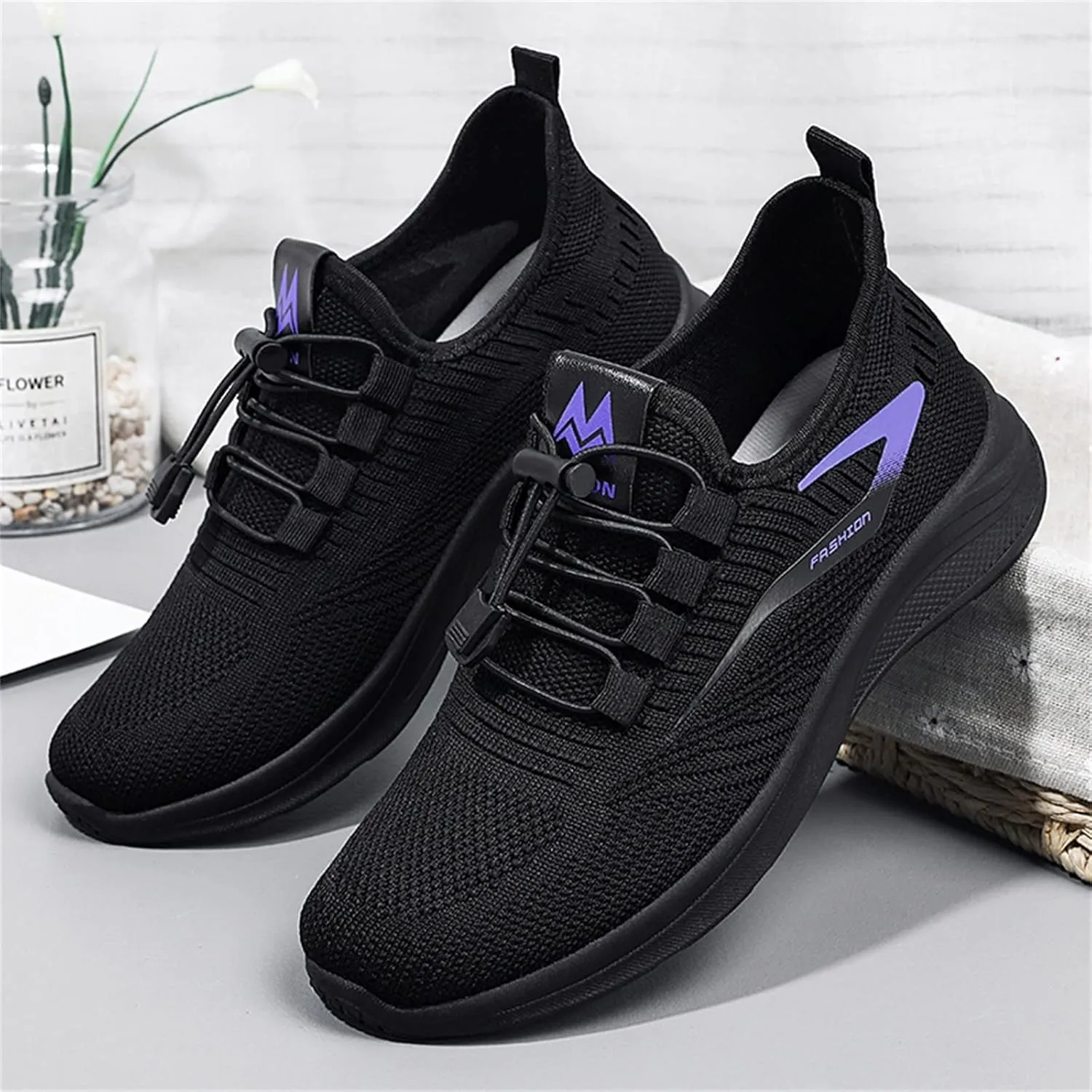 Womens Slip on Walking Shoes Comfort Lightweight Workout Casual Tennis Mesh Shoes Running Arch Support Sneakers